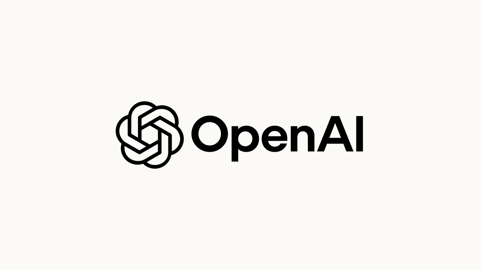 Logotipo de OpenAI: el símbolo circular entrelazado de la marca junto a la palabra «OpenAI» en negro, sobre fondo claro.